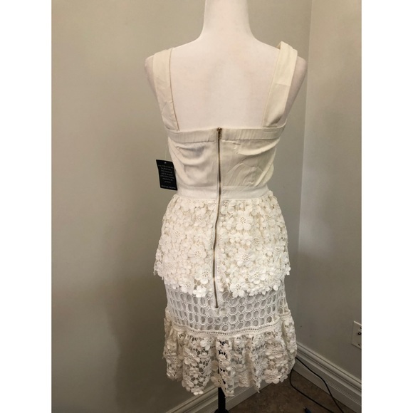 BOSTON PROPER white tiered sleeveless dress - Picture 6 of 6